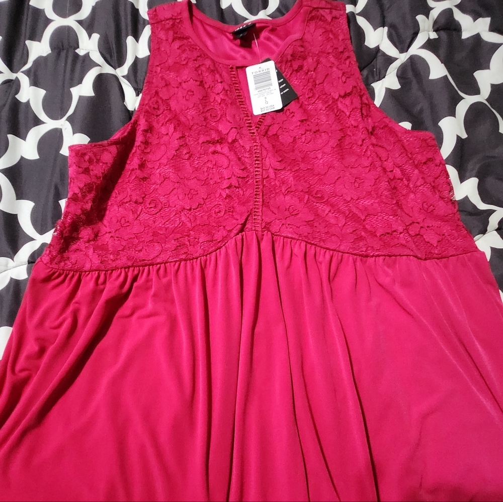 Torrid Pink Sleeveless Blouse